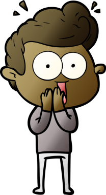 Bir insan tarafından çizilmiş karikatür adam.