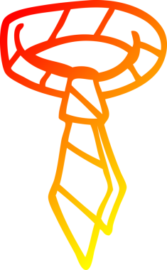 Bir insan tarafından çizilmiş bir karikatür ofis kravatının sıcak gradyanı