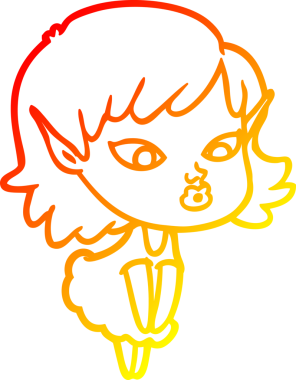 Bir insan tarafından çizilmiş güzel bir elf kızı çizimi.