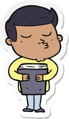 Bir insan tarafından çizilmiş bir çizgi film modelinin çıkartması.