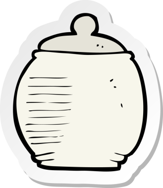 Bir insan tarafından çizilmiş eski bir karikatür etiketi.