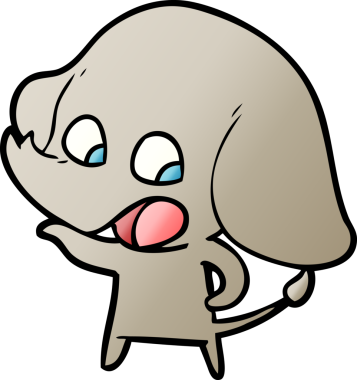 Bir insan tarafından çizilmiş şirin bir fil.