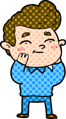 Bir insan tarafından çizilmiş mutlu çizgi film adamı.