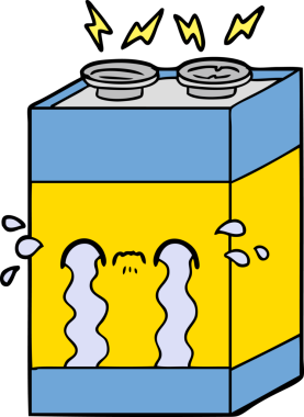 bir insan tarafından çizilmiş ağlayan çizgi film pili