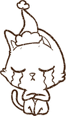 Ağlayan Kedi Kömürü Bir insan tarafından çizilmiş