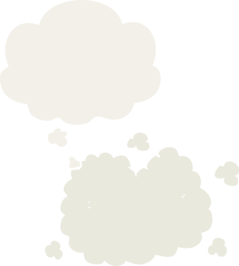 insan tarafından çizilmiş düşünce baloncuklu çizgi film duman bulutu