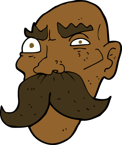 Bir insan tarafından çizilmiş kızgın yaşlı bir adam.