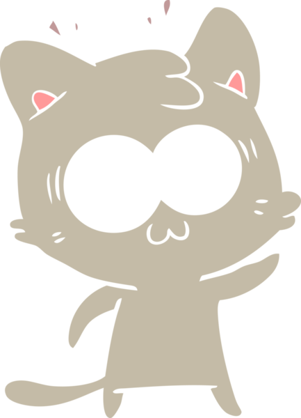 Bir insan tarafından çizilmiş düz renkli çizgi film.