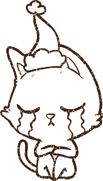 Ağlayan Kedi Kömürü Bir insan tarafından çizilmiş