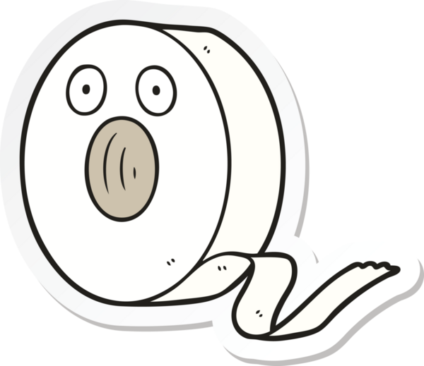 Bir insan tarafından çizilmiş bir karikatür kasetinin etiketi.