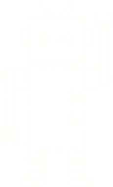 Bir insan tarafından çizilen Çılgın Robot Tebeşiri