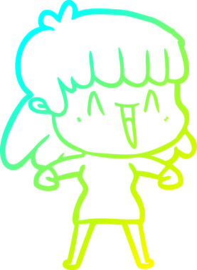 Bir insan tarafından çizilmiş bir karikatür kadın çizimi.