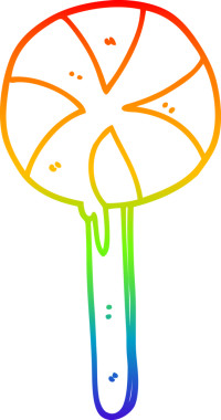 gökkuşağı gradyanı çizimi bir insan tarafından çizilmiş bir lolipop