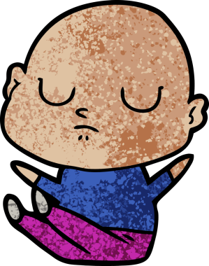 bir insan tarafından çizilmiş kel bir adam.