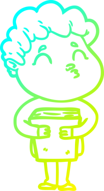 Bir insan tarafından çizilmiş soğuk çizgi film karakteri çizimi.