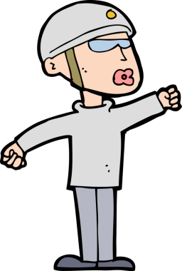 Bir insan tarafından çizilmiş çizgi film güvenlik elemanı.