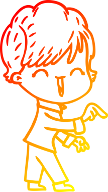 Bir insan tarafından çizilmiş gülen bir karikatür çizimi.