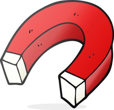 Bir insan tarafından çizilmiş serbest çizgi film mıknatısı