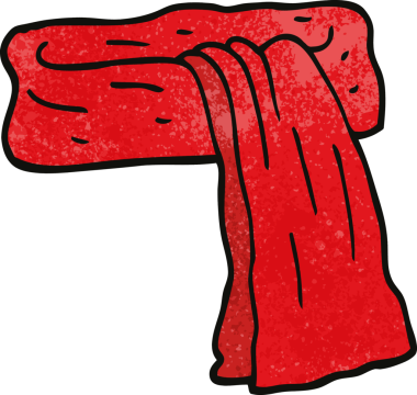 Bir insan tarafından çizilmiş karalama eşarbı.