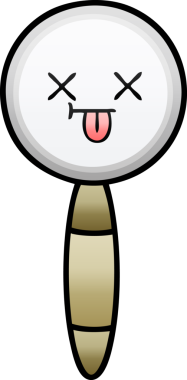 Bir insan tarafından çizilmiş bir büyüteçin gölgelenmiş karikatürü