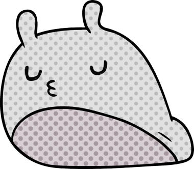 Çizim: kawaii şişman sümüklü böcek bir insan tarafından çizilmiş.