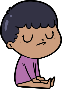 Bir insan tarafından çizilmiş huysuz çocuk çizgi filmi.