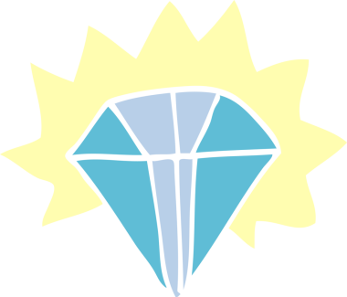 Bir insan tarafından çizilmiş parlak elmas karalaması.