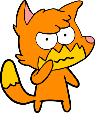 Bir insan tarafından çizilmiş bir tilki.