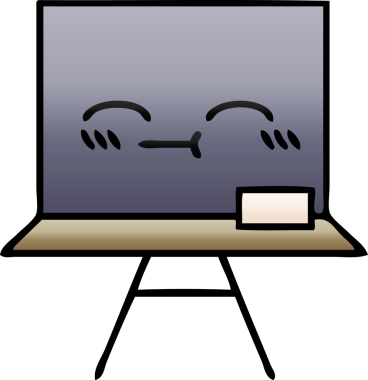 Bir insan tarafından çizilmiş bir karatahtanın gölgelenmiş gradyanı