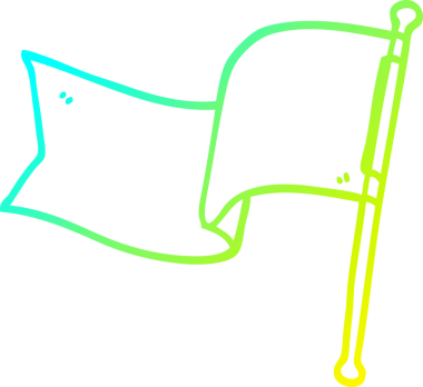 Bir insan tarafından çizilen kırmızı bayrakların soğuk gradyan çizgisi