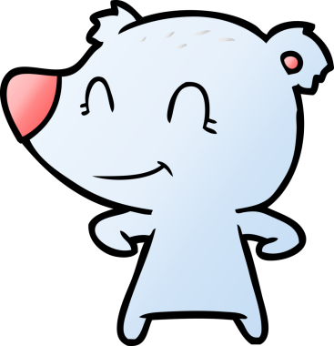 Bir insan tarafından çizilmiş dost canlısı ayı çizgi filmi.