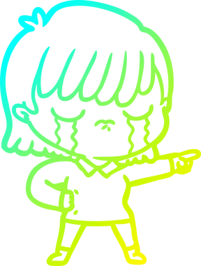 Bir insan tarafından çizilmiş ağlayan bir karikatür çizimi.