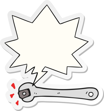 Bir insan tarafından çizilmiş konuşma baloncuğu çıkartmasıyla fındık yiyen çizgi film anahtarı.