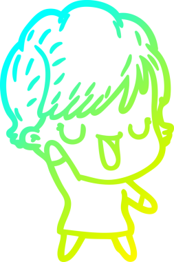 Bir insan tarafından çizilmiş bir karikatür kadın çizimi.