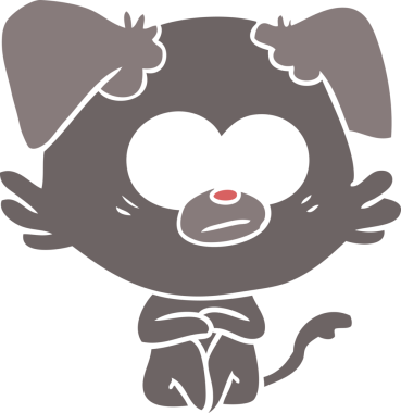 Bir insan tarafından çizilmiş gergin köpek rengi çizgi filmi.