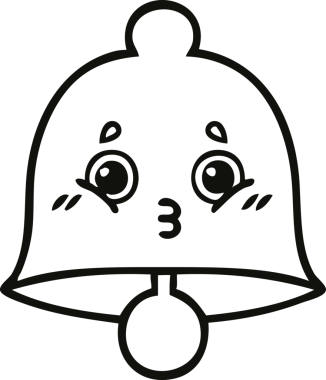 Bir insan tarafından çizilmiş bir çanın çizgi çizimi