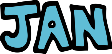 Bir insan tarafından çizilmiş ocak ayının karalama filmi.