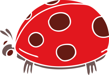 Bir insan tarafından çizilmiş tuhaf bir uğur böceği.