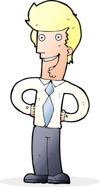 Bir insan tarafından çizilmiş mutlu bir adam.