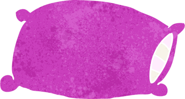 Bir insan tarafından çizilmiş karton yastık.