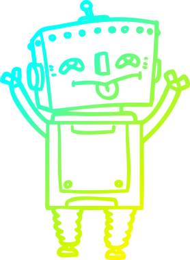 Bir insan tarafından çizilmiş soğuk gradyan robot çizimi