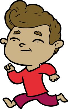 Bir insan tarafından çizilmiş bir karikatür adam.