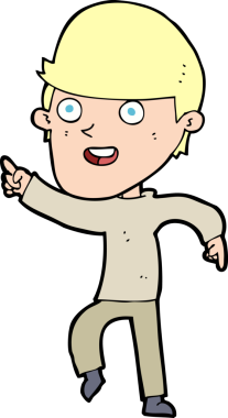 Bir insan tarafından çizilmiş mutlu bir adam.