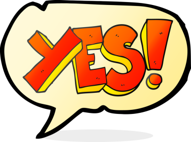 Serbest konuşma balonu karikatürü evet bir insan tarafından çizilmiş sembol