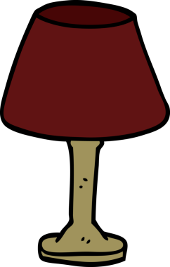 Bir insan tarafından çizilmiş karalama masası lambası.