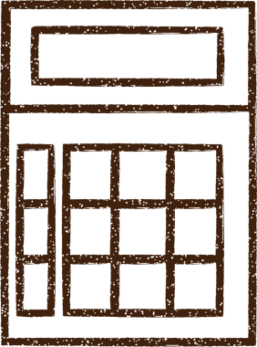 Bir insan tarafından çizilen hesap makinesi karakalem çizimi