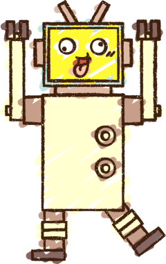 Bir insan tarafından çizilen robot tebeşiri.