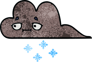 Bir insan tarafından çizilmiş fırtına kar bulutunun retro grunge dokusu