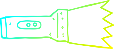 Bir insan tarafından çizilmiş bir çizgi film meşalesinin soğuk gradyan çizimi