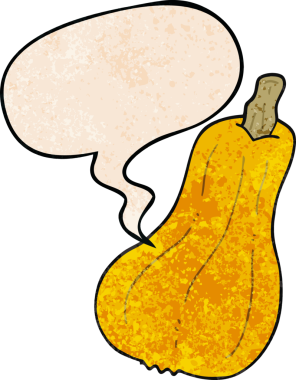 bir insan tarafından çizilmiş eski moda konuşma baloncuklu çizgi film kabağı